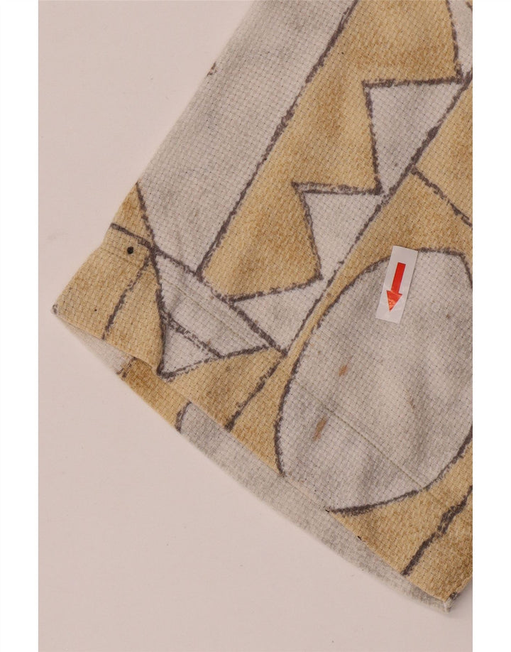 E.B. Camicia da uomo a maniche corte Company Taglia 37/38 Piccola geometrica beige