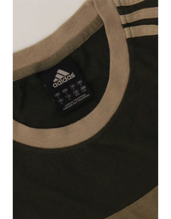 T-shirt da uomo Adidas Top Large color kaki