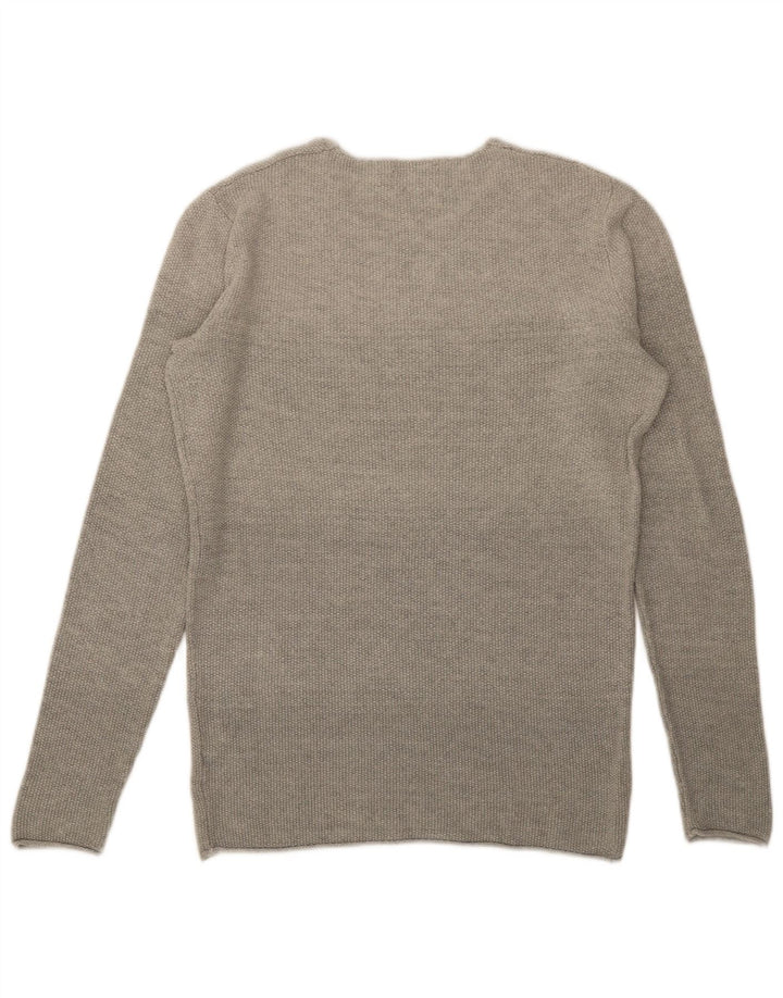 Maglione maglione girocollo da uomo Jack & Jones in cotone grigio medio