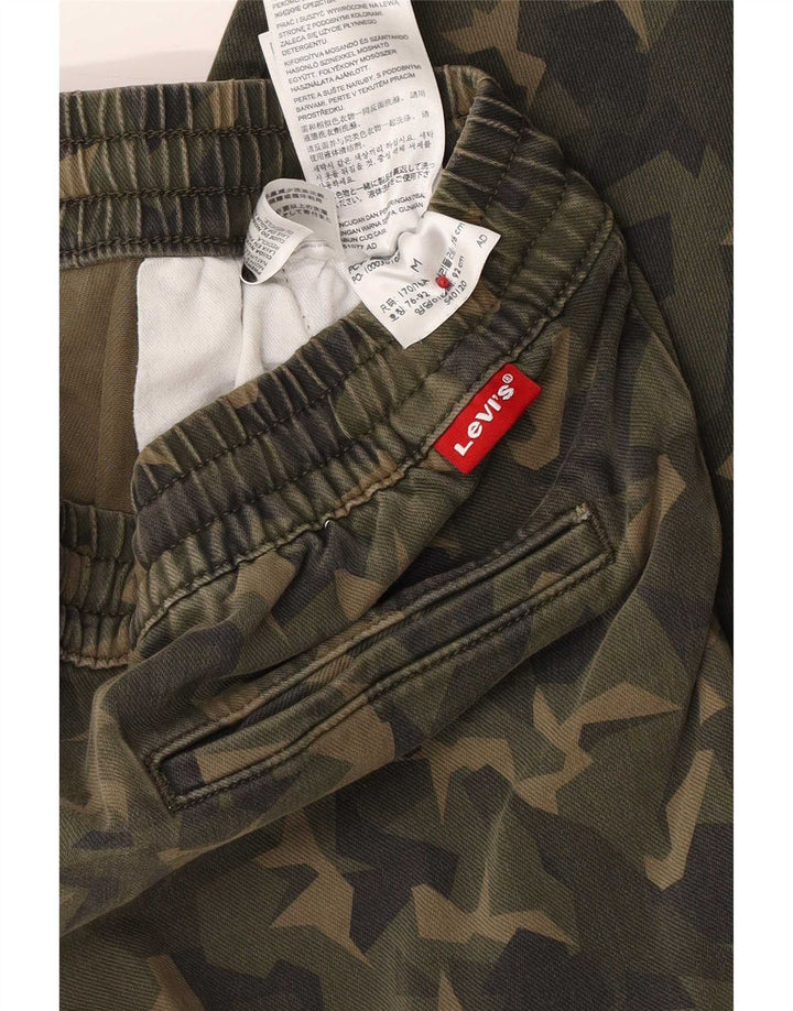 Pantaloni da jogging da uomo Levi's medi W30 L28 cotone mimetico kaki