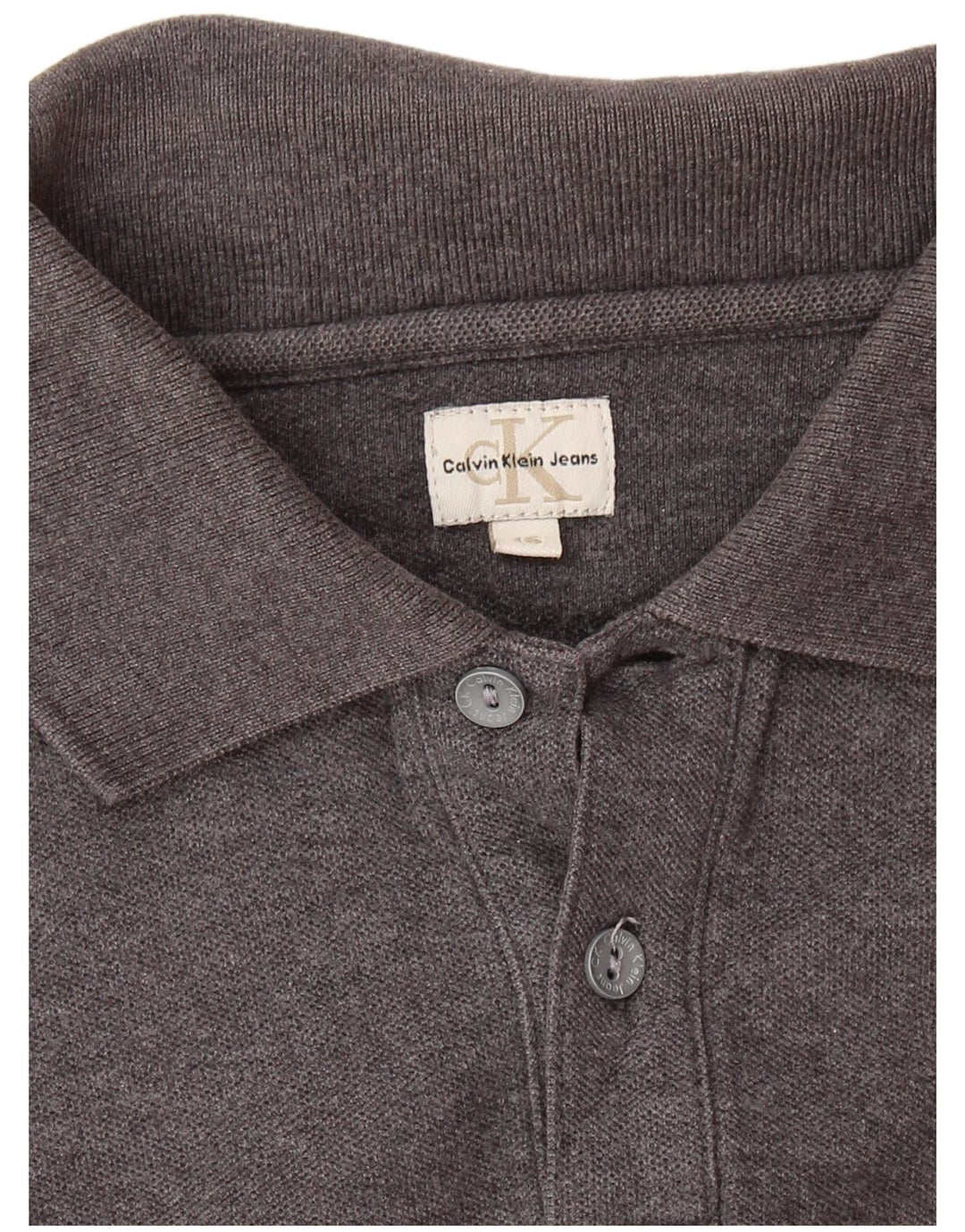 Polo a maniche lunghe da bambino CALVIN KLEIN JEANS 15-16 anni Grigia
