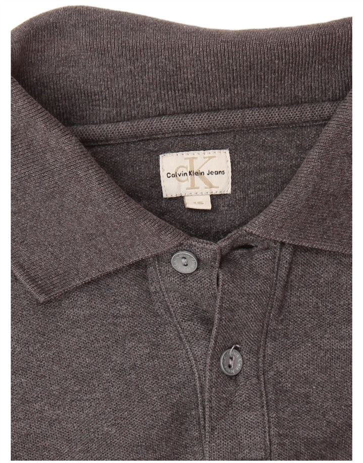 Polo a maniche lunghe da bambino CALVIN KLEIN JEANS 15-16 anni Grigia