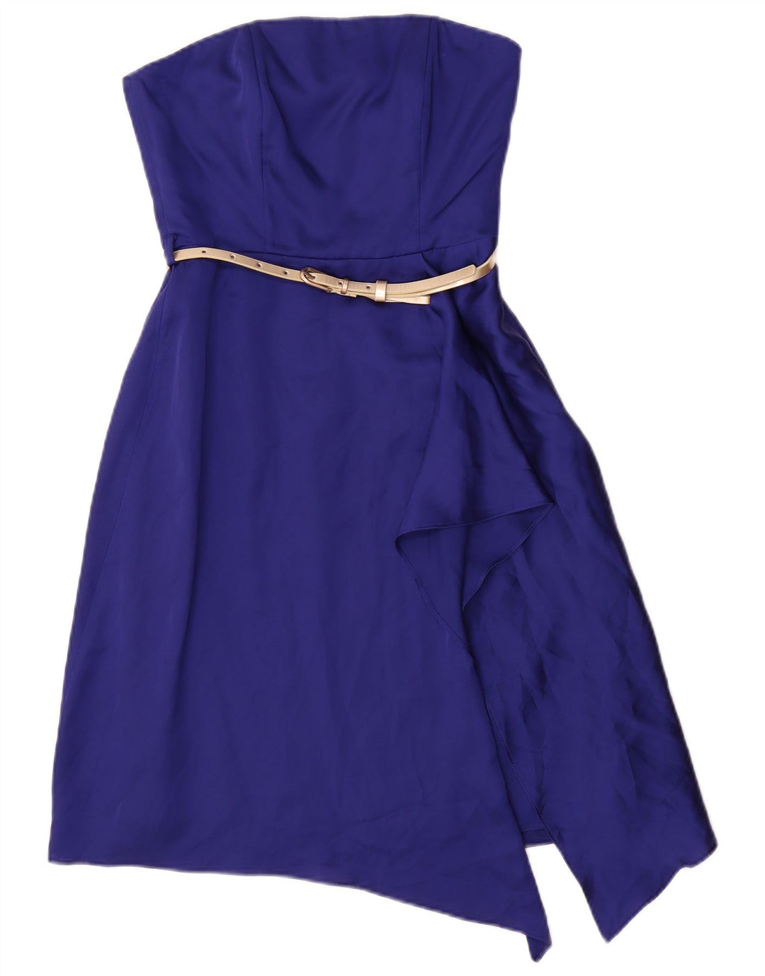 Abito asimmetrico senza spalline da donna Coast UK 6 XS poliestere blu