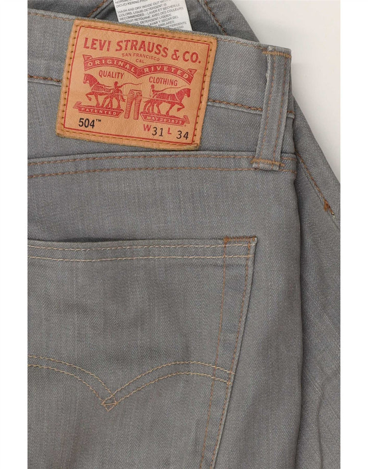 Levi's Uomo 504 Jeans dritti W31 L34 Cotone grigio