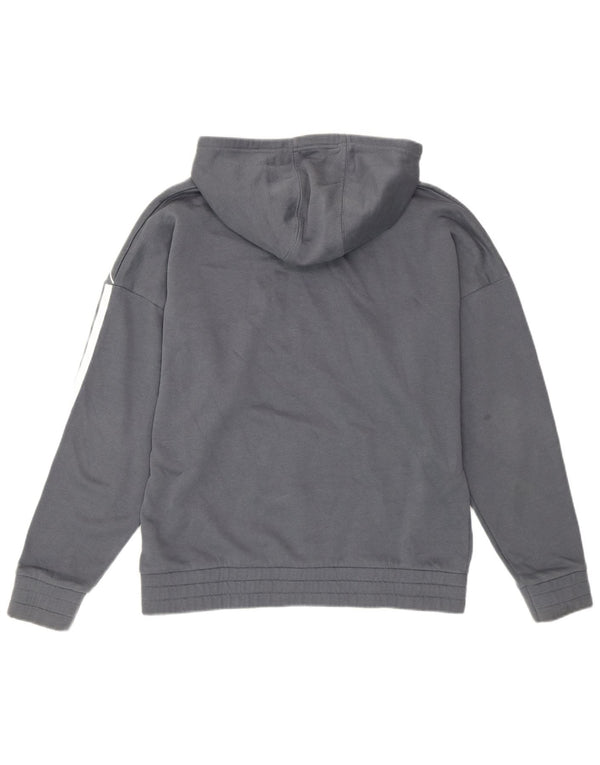 Maglione con cappuccio da donna ADIDAS UK 12/14 Cotone grigio medio