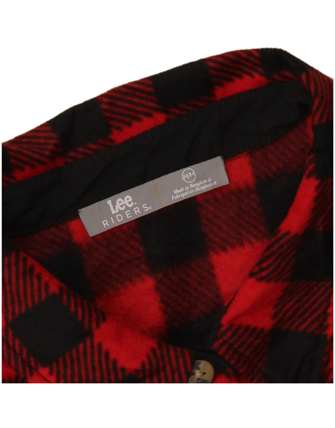 Maglietta in pile Lee Riders da donna UK 14 Medium Red Gingham