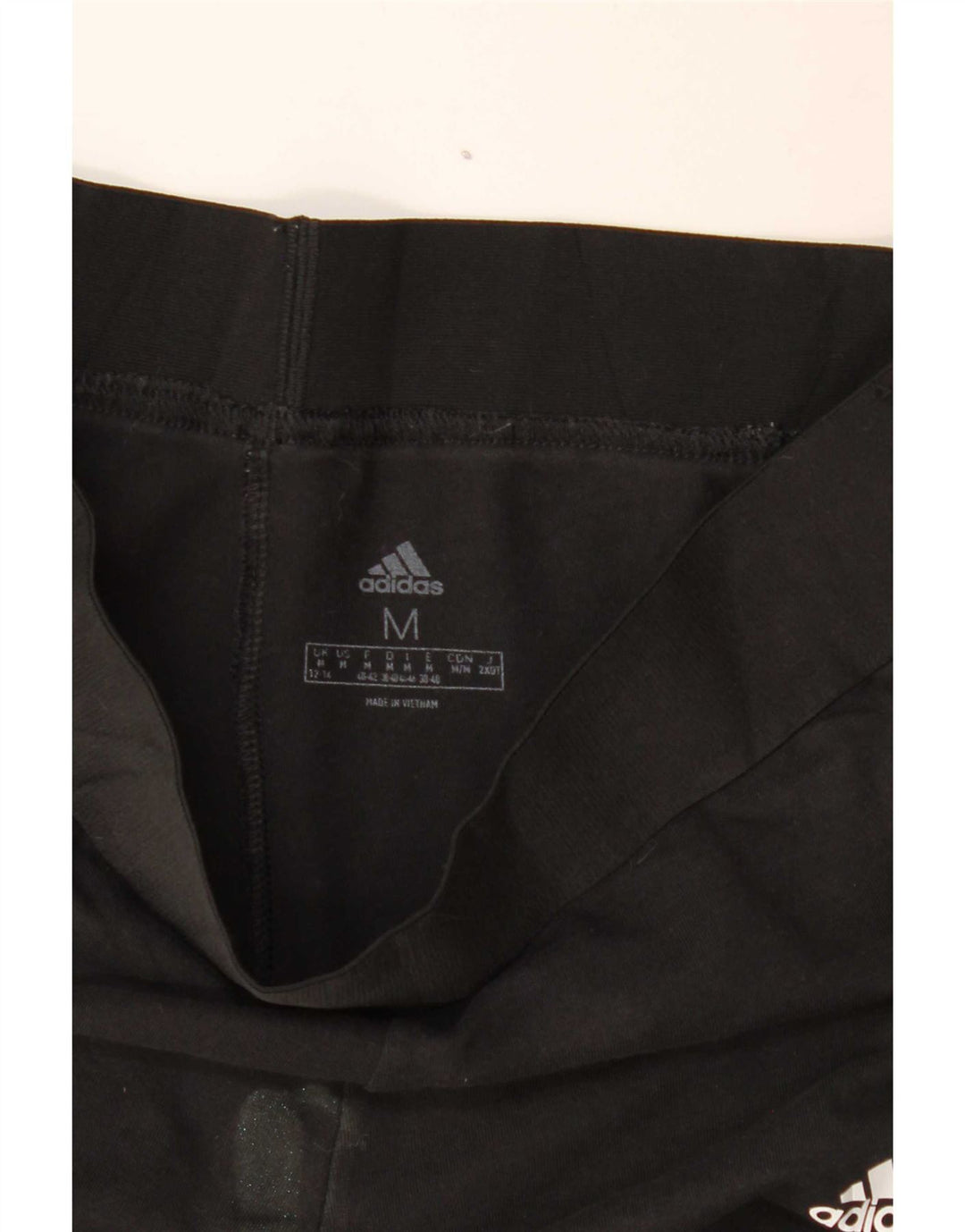 Leggings Adidas da donna UK 12/14 cotone a righe nere medie