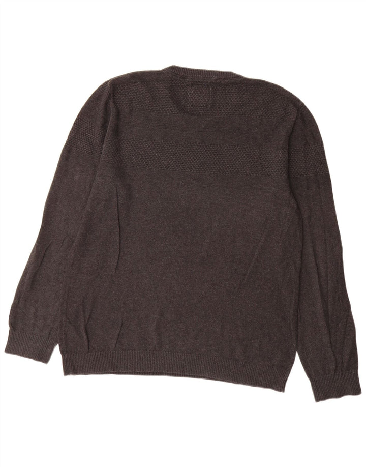 Maglione maglione girocollo da uomo Fat Face grande cotone grigio