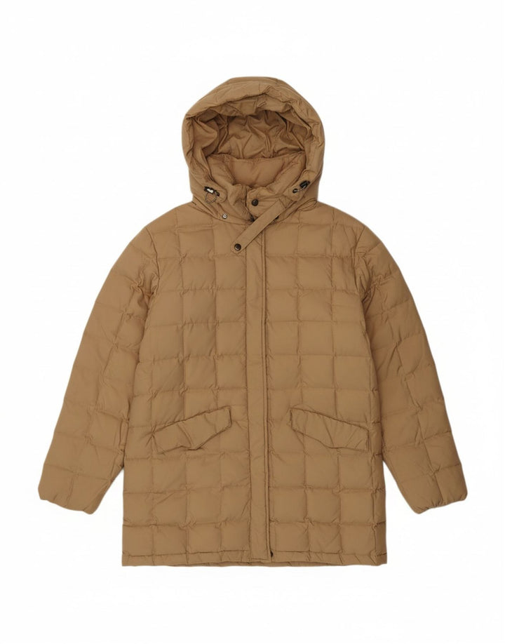 CIESSE PIUMINI Womens Hooded Padded Jacket IT 44 Medium Beige Polyester