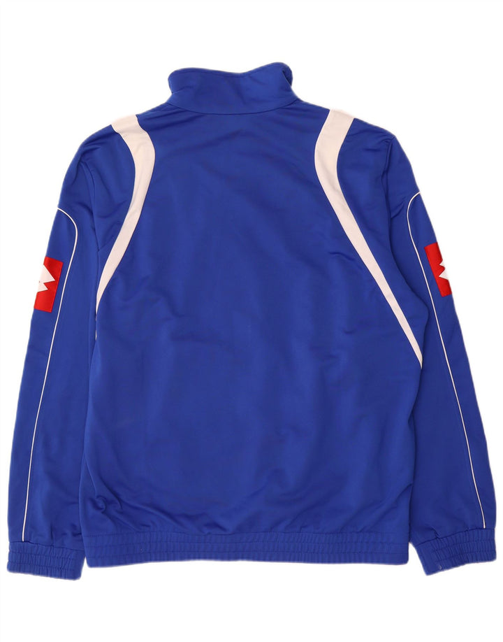 Giacca da ginnastica grafica da uomo Lotto XL XL in poliestere color block blu