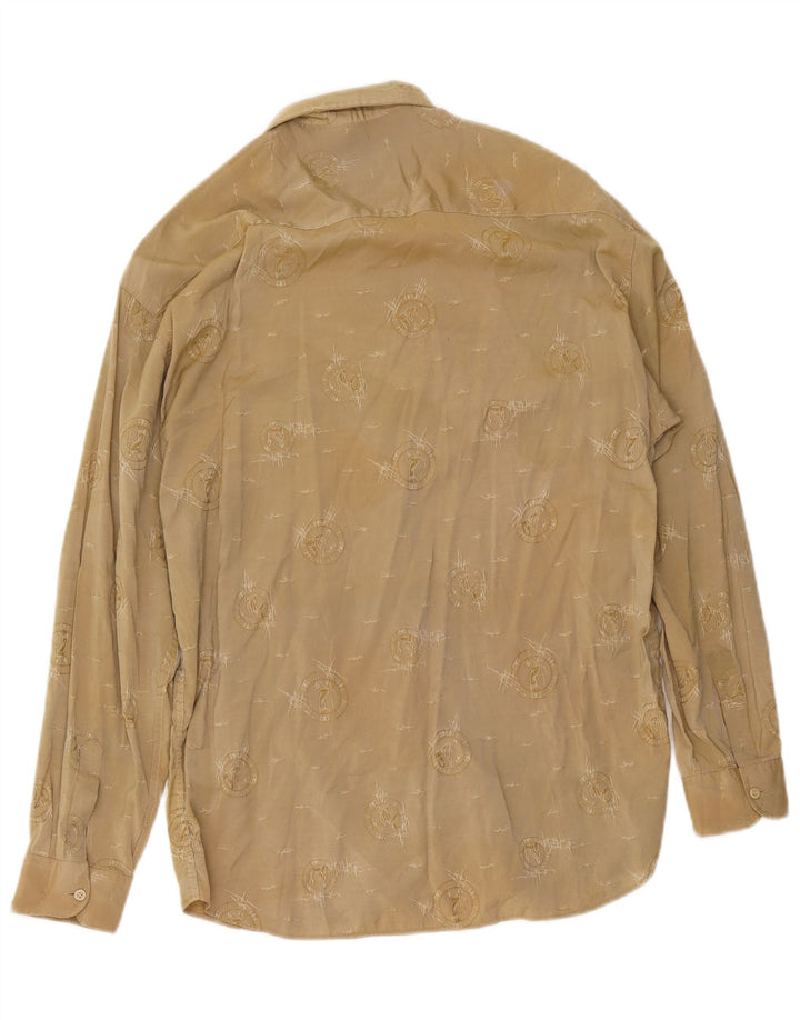 Camicia da uomo con motivo astratto Mac Fashion, grande, beige