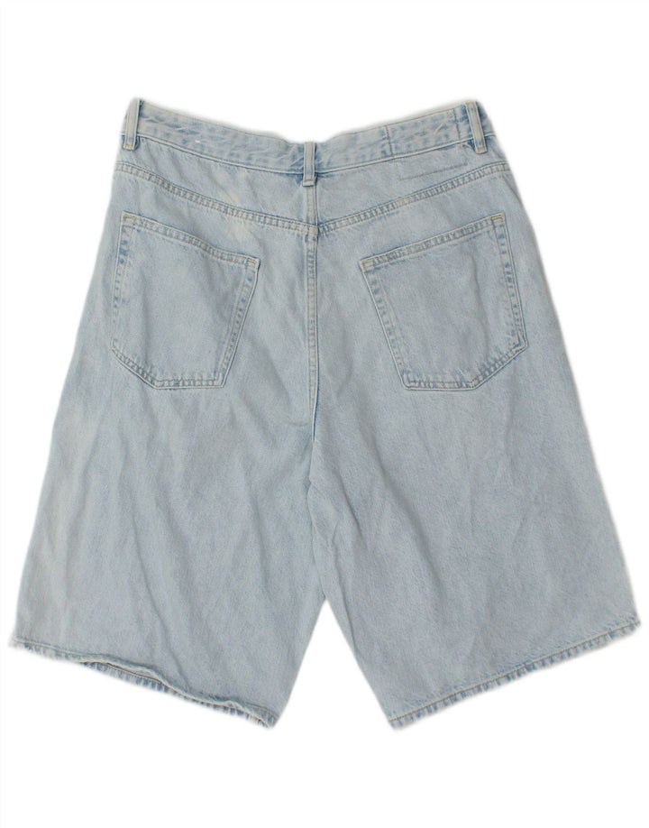 Pantaloncini di jeans da uomo Zara EU 42 Large W32 cotone blu