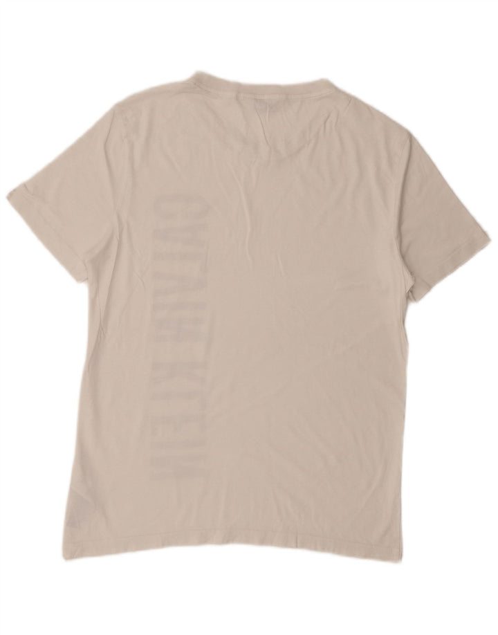 T-shirt grafica da uomo Calvin Klein Top in cotone bianco medio