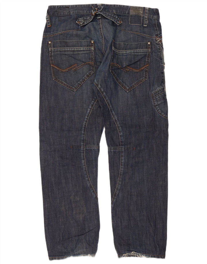JACK & JONES Jeans dritti da uomo W36 L29 cotone blu