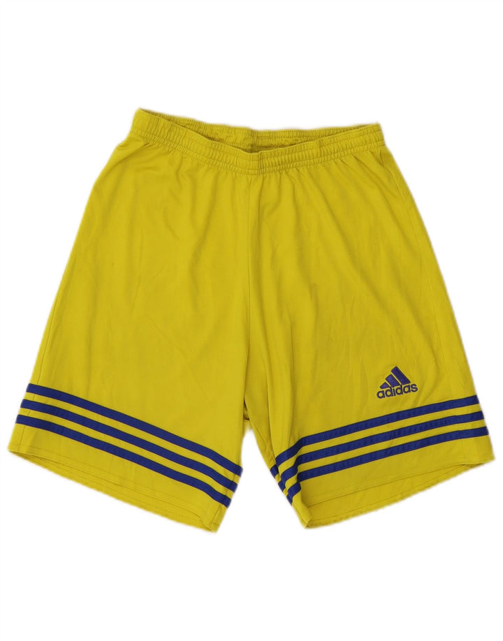 Pantaloncini sportivi ADIDAS Climalite da uomo piccoli in poliestere giallo