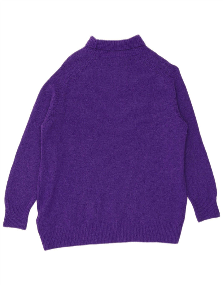 Massimo Dutti Maglione da donna con collo alto e maglione UK 14 Lana viola medio