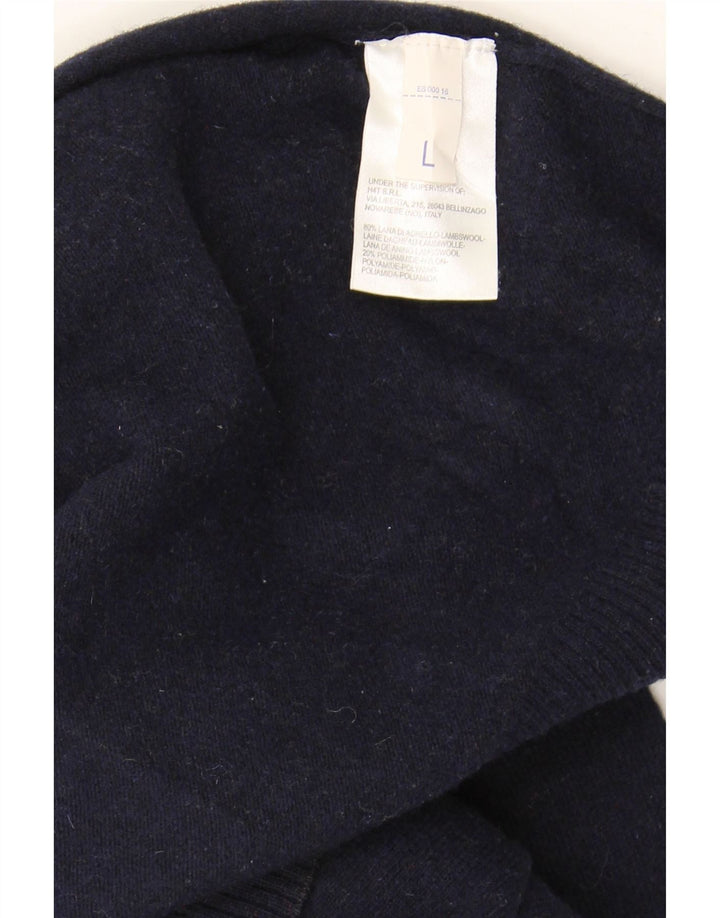 SERGIO TACCHINI Womens V-Neck Jumper Sweater UK 16 Large Navy Blue Vintage Sergio Tacchini and Second-Hand Sergio Tacchini from Messina Hembry 