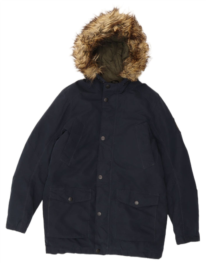 Giacca parka con cappuccio Jack & Jones da ragazzo 13-14 anni blu navy