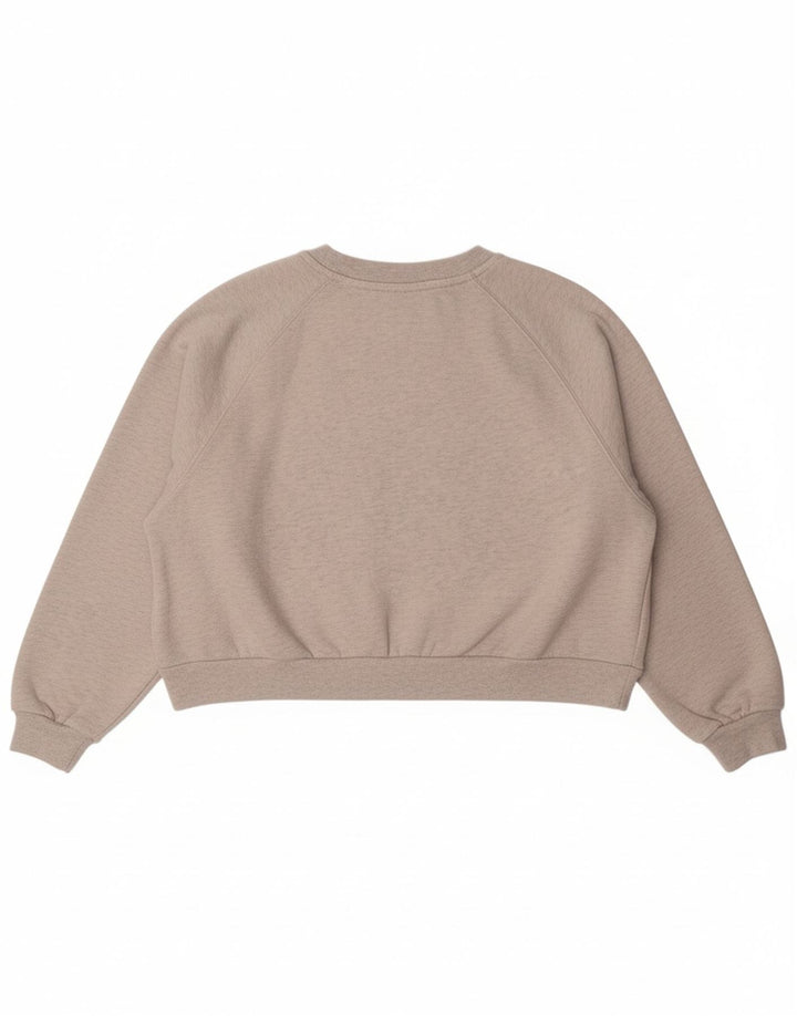 LEVI'S Womens Oversized Crop Graphic Sweatshirt Jumper UK 16 Large Grey