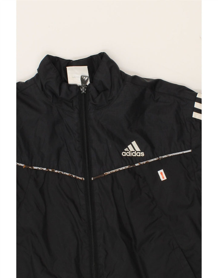 ADIDAS Boys Tracksuit Top Jacket 11-12 Years Black Polyester Vintage Adidas and Second-Hand Adidas from Messina Hembry 