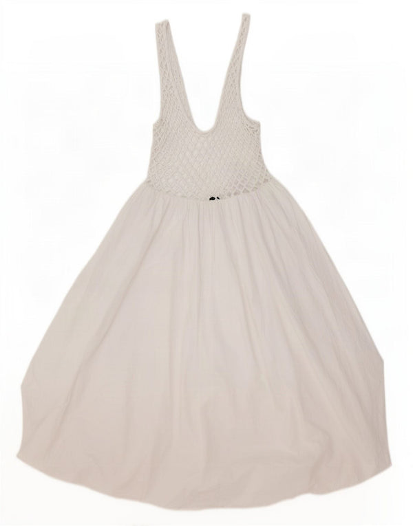 Abito a palloncino senza maniche da donna Zara UK 14 grande bianco