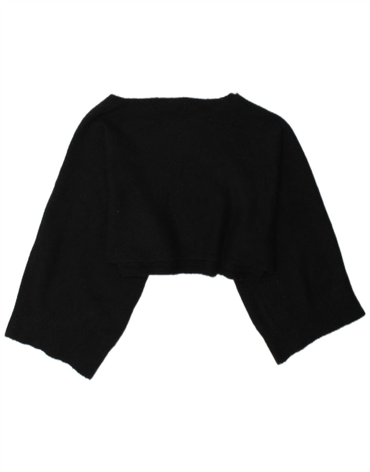 Top corto oversize da donna Zara a maniche lunghe UK 14 medio nero