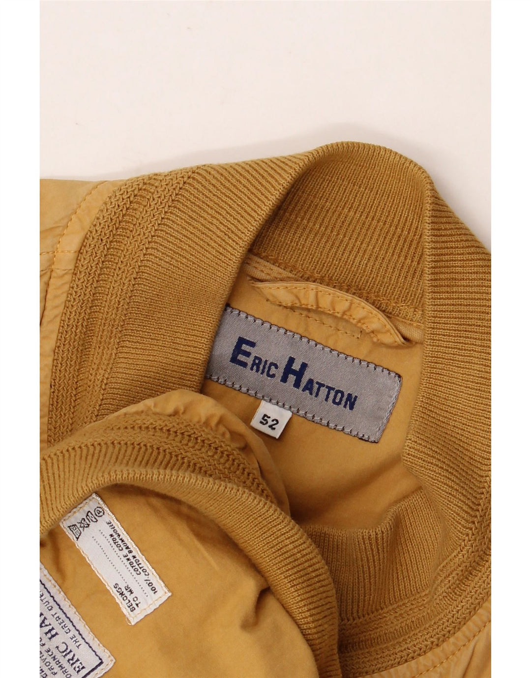 ERIC HATTON Giubbotto Bomber da Uomo IT 52 XL Cotone Marrone