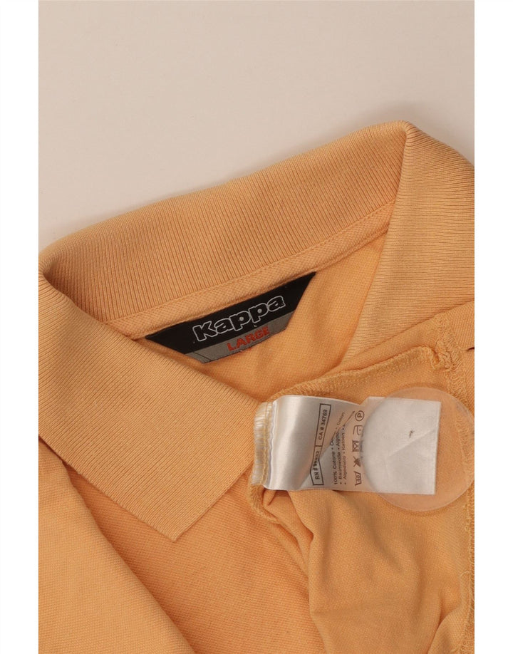 Polo Uomo Kappa Large Arancione In Cotone