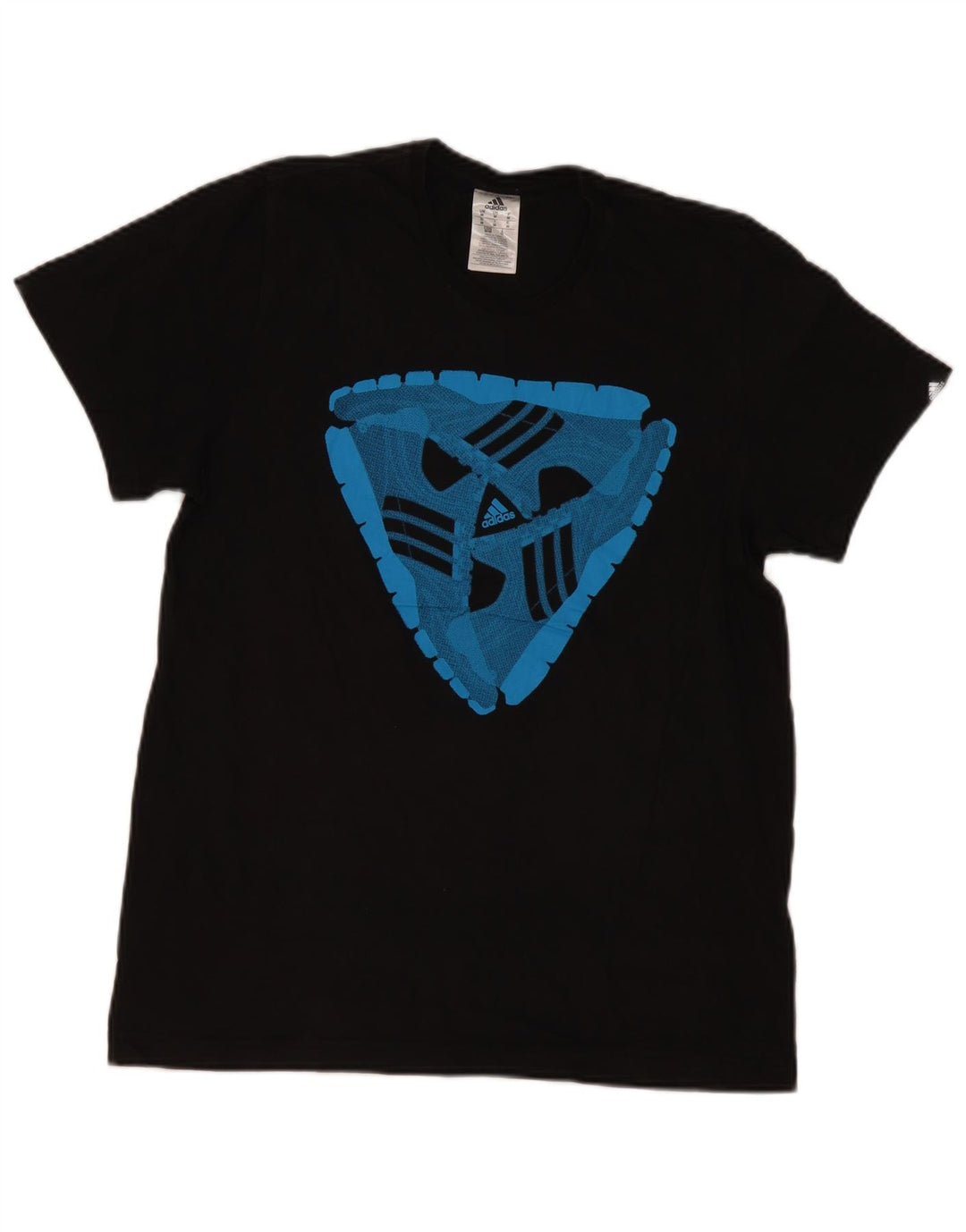 T-shirt grafica da uomo Adidas Top in cotone nero medio