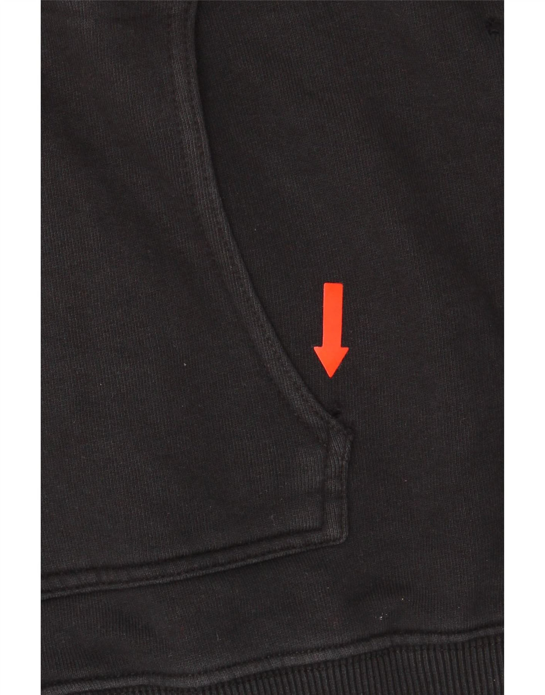 Maglione con cappuccio e zip grafica da uomo Fila grande in cotone nero