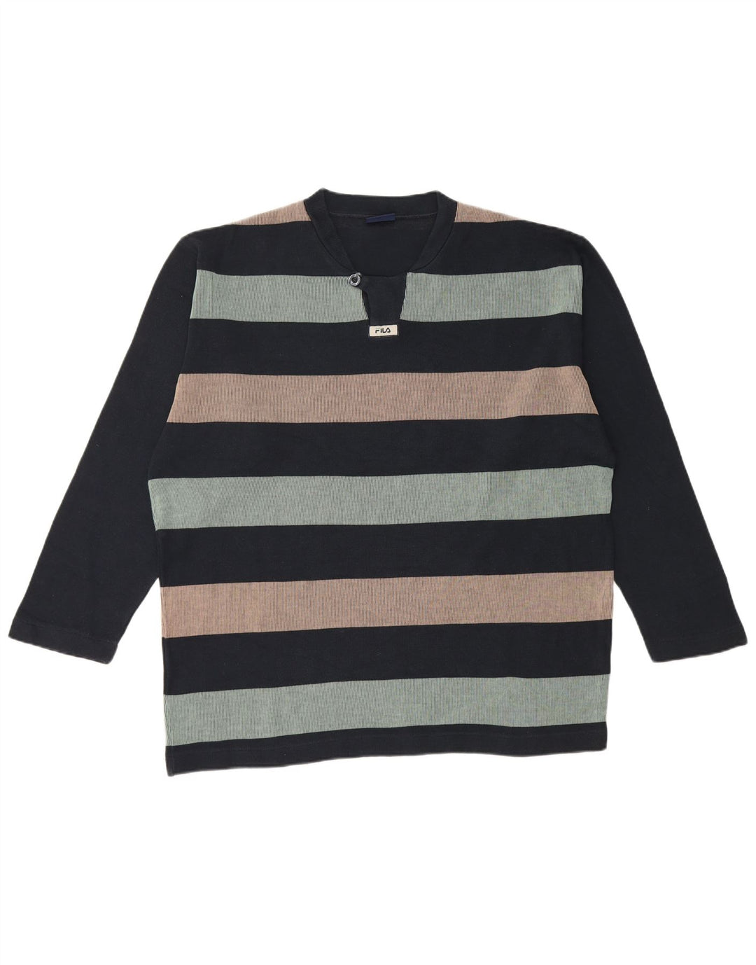 Maglia da uomo Fila a maniche lunghe XL blu navy a righe