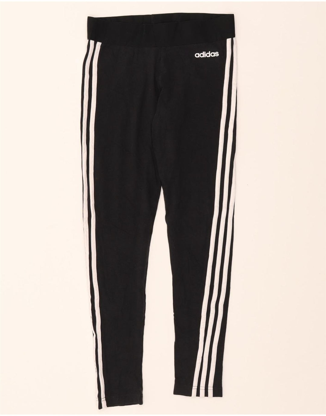 ADIDAS Womens Leggings UK 8/10 Small  Black Cotton Vintage Adidas and Second-Hand Adidas from Messina Hembry 
