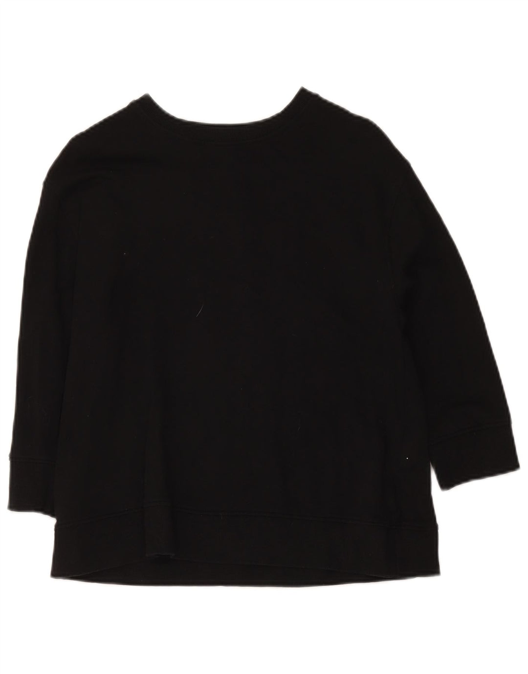 Felpa Zara da donna con maniche a 3/4, taglia UK 14, cotone nero medio