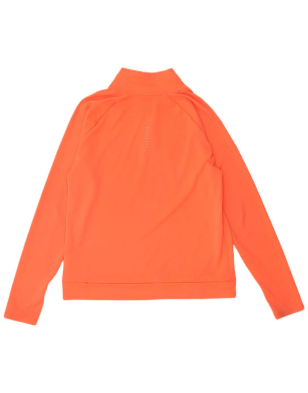 Top della tuta da ginnastica Nike Dri Fit Graphic Pullover UK 10 Small Arancione