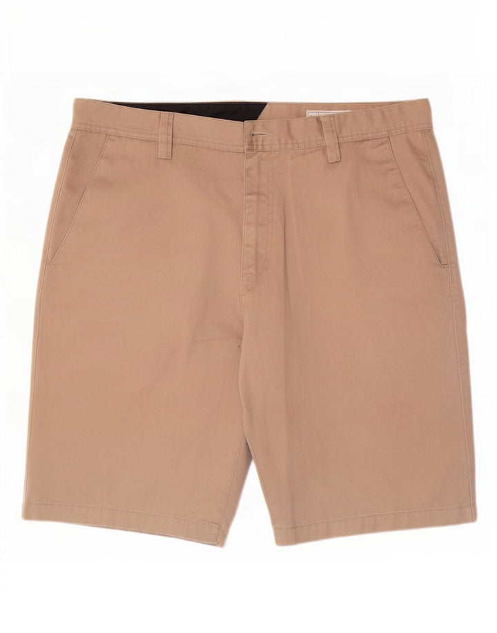 Pantaloncini chino da uomo Volcom grandi W36 poliestere beige