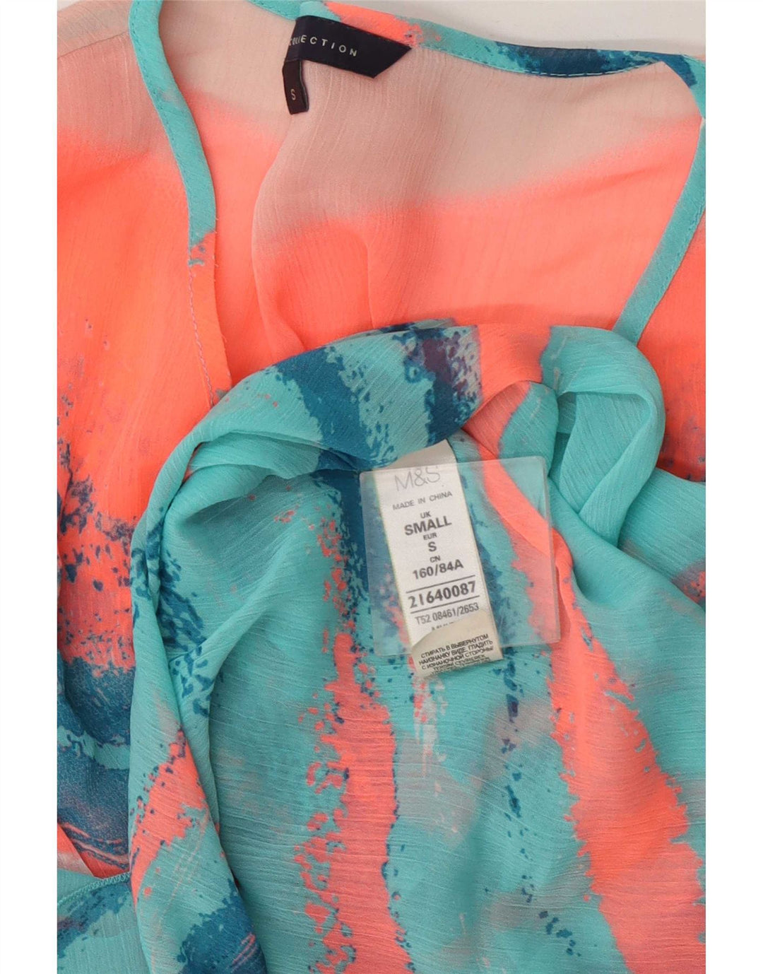 Abito caftano trasparente Marks & Spencer da donna UK 10 piccolo multicolore