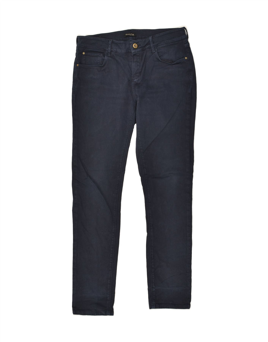 MASSIMO DUTTI Womens Slim Casual Trousers US 6 Medium W28 L28 Navy Blue | Vintage Massimo Dutti | Thrift | Second-Hand Massimo Dutti | Used Clothing | Messina Hembry 