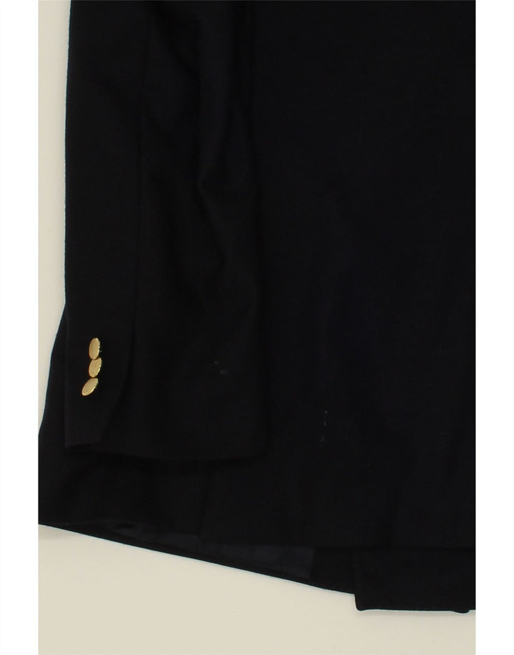TEXITALY Womens Double Breasted Blazer Jacket IT 52 2XL Navy Blue Viscose Vintage Texitaly and Second-Hand Texitaly from Messina Hembry 