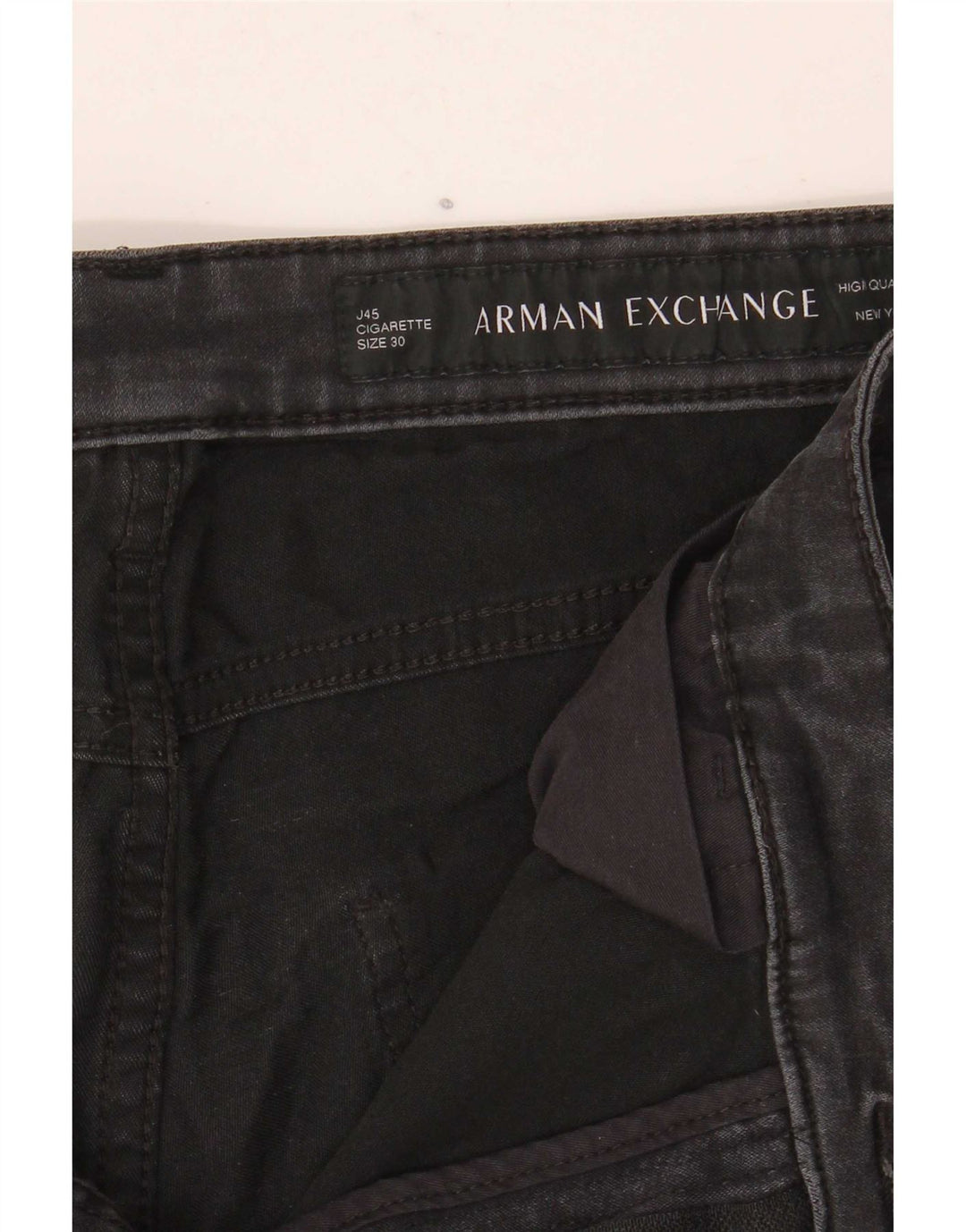 Jeans slim da donna J45 Armani Exchange W30 L28 cotone nero