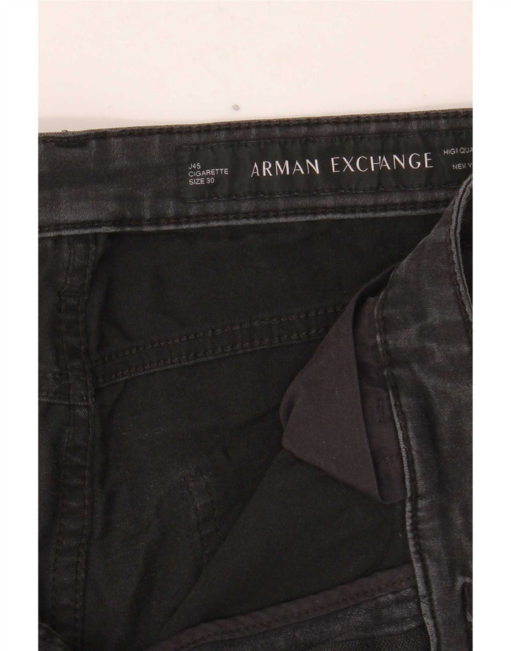 Jeans slim da donna J45 Armani Exchange W30 L28 cotone nero