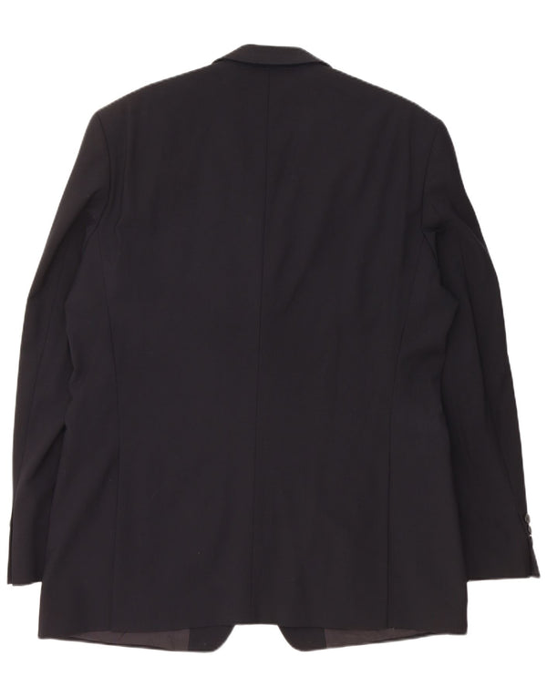 Giacca blazer da uomo a 2 bottoni Hugo Boss EU 54 2XL Lana vergine blu navy