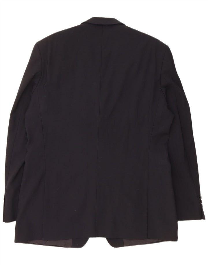 Giacca blazer da uomo a 2 bottoni Hugo Boss EU 54 2XL Lana vergine blu navy