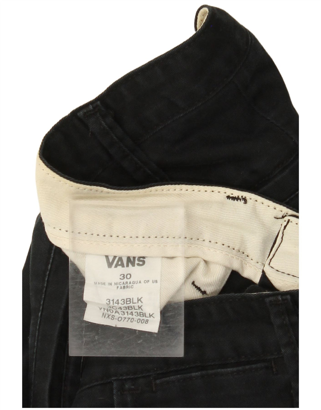 Pantaloni chino dritti da uomo VANS W30 L32 in cotone blu navy