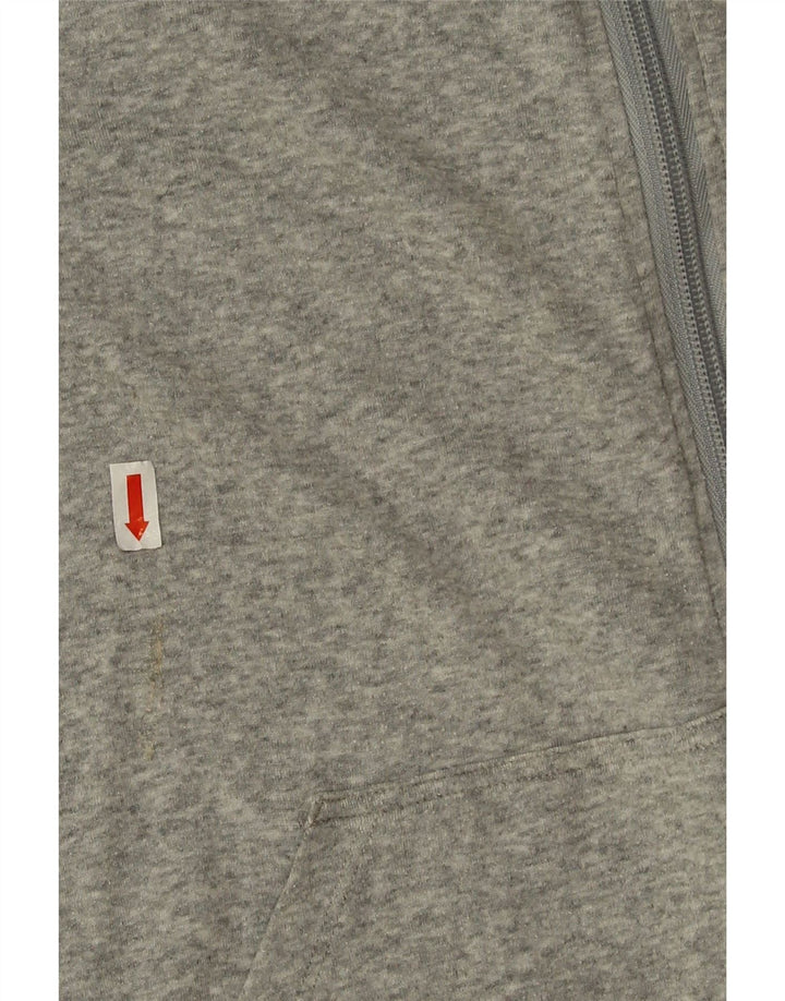 Maglione con cappuccio e zip da uomo Calvin Klein in cotone grigio medio