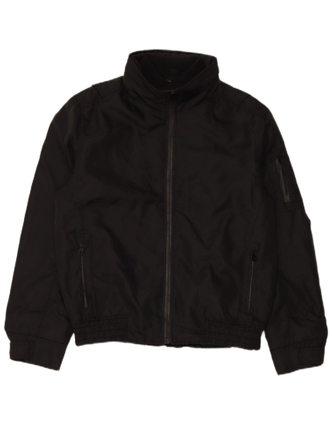Giubbotto bomber con cappuccio da uomo ZARA UK 40 grande nylon nero