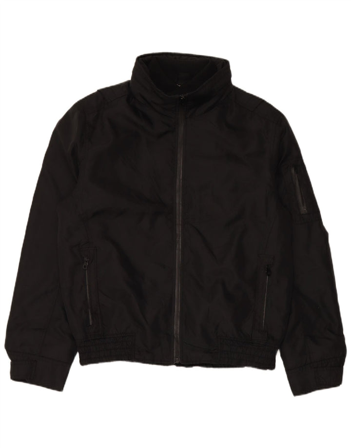 Giubbotto bomber con cappuccio da uomo ZARA UK 40 grande nylon nero