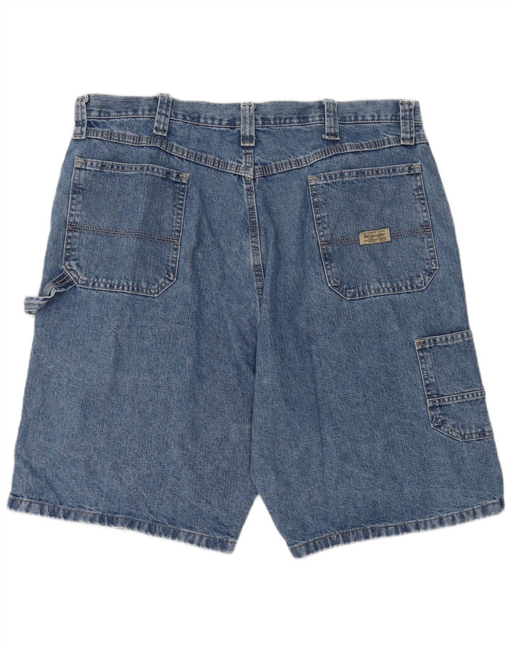 Pantaloncini di jeans Wrangler da uomo Carpenter W38 XL in cotone blu