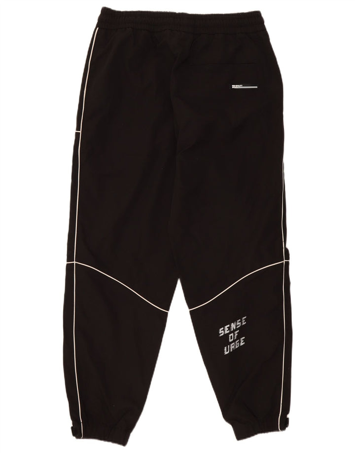 Pantaloni da tuta con grafica Zara da donna, pantaloni da jogging UK 14 grandi in poliestere nero