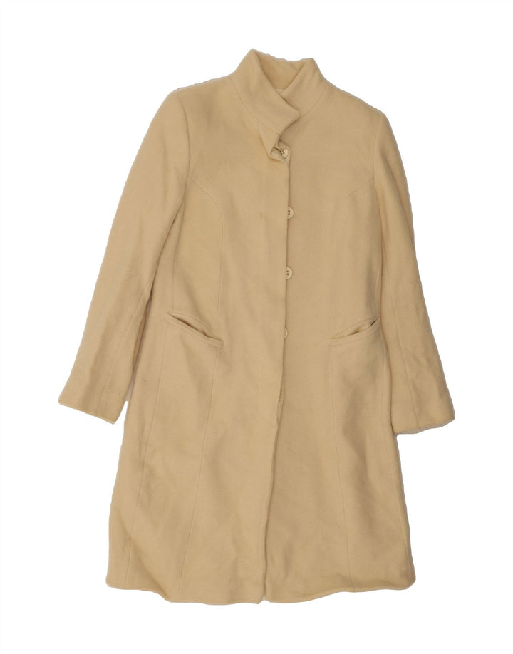 CONBIPEL Womens Overcoat UK 10 Small Beige Wool Vintage Conbipel and Second-Hand Conbipel from Messina Hembry 