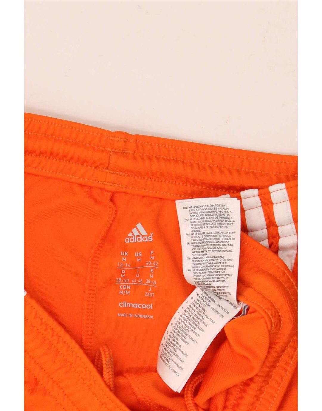 Pantaloncini sportivi Adidas Climacool da donna UK 12/14 Poliestere arancione medio